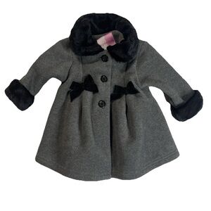 Gray Coat with Black Accents